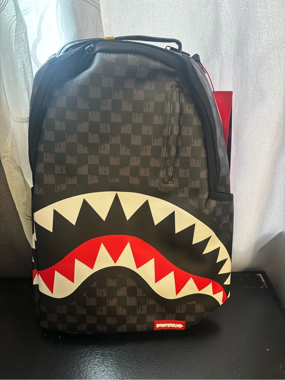 Sprayground Black & Red Sharkmouth Backpack - Picture 2 of 4